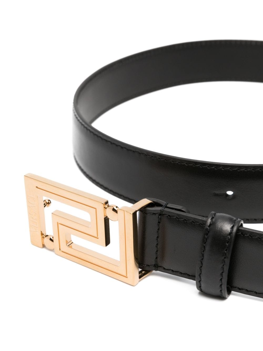 greca goddess leather belt by versace - bottegalusso: premier destination for modern luxury menswear