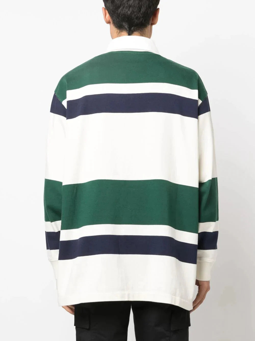 striped cotton polo shirt by palm angels - bottegalusso: premier destination for modern luxury menswear