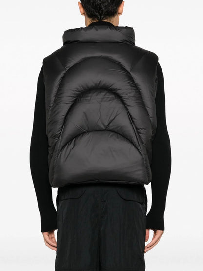 High-neck gilet