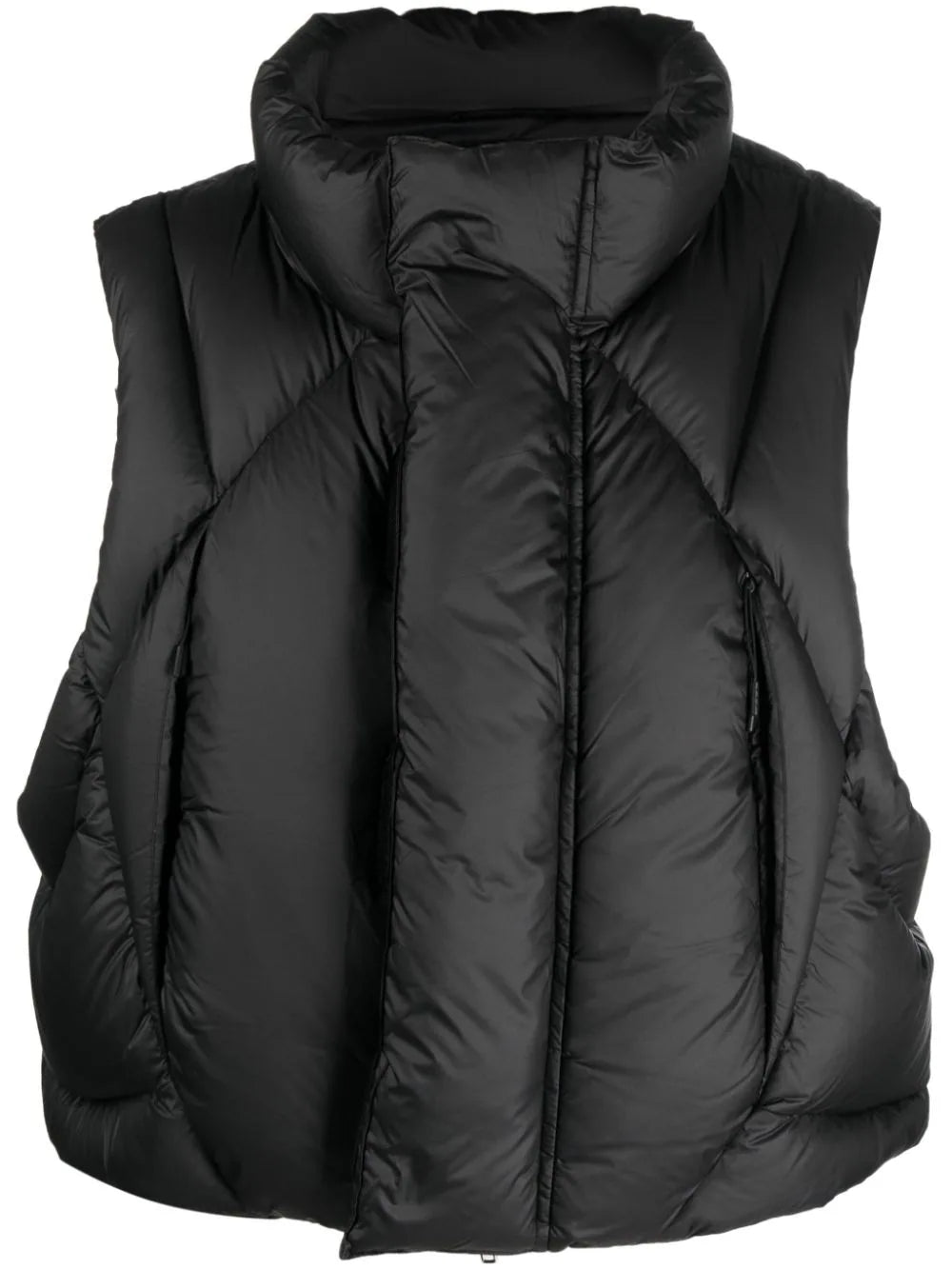 high-neck gilet