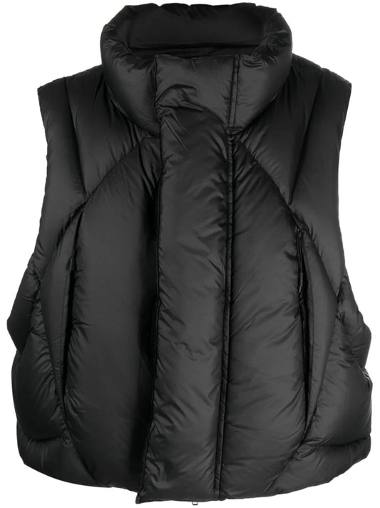 High-neck gilet