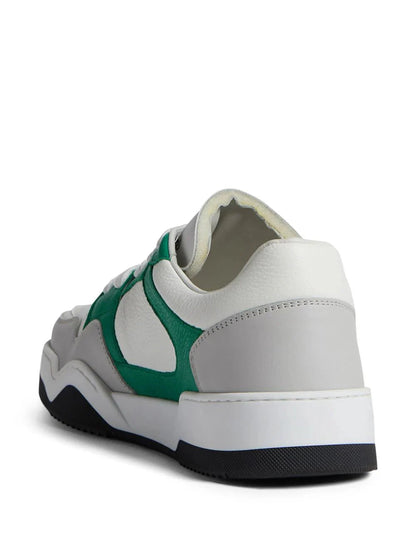 Panelled leather sneakers