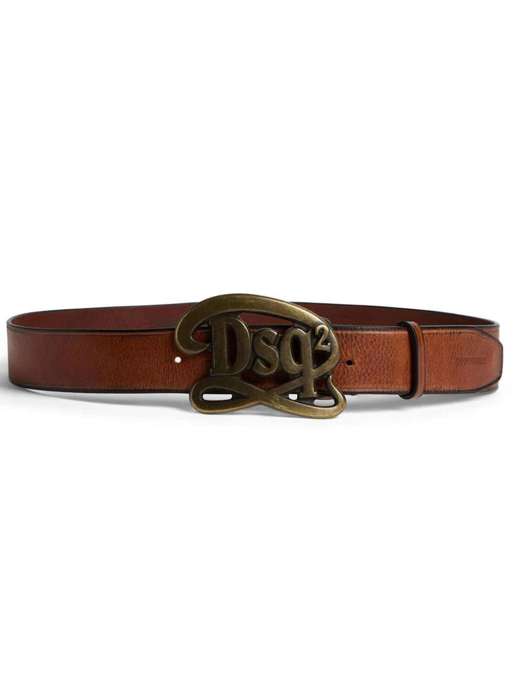 logo-buckle leather belt