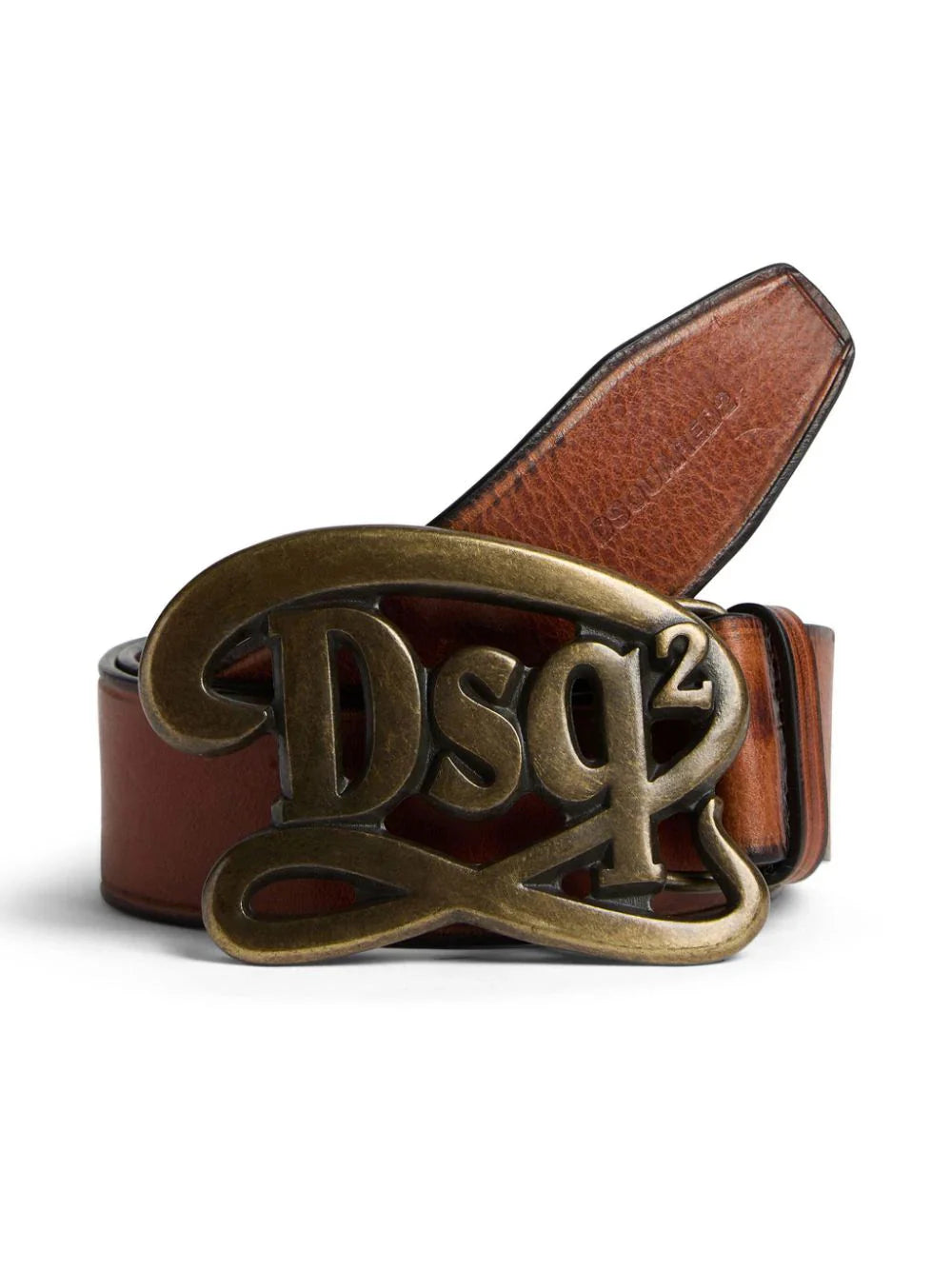 logo-buckle leather belt