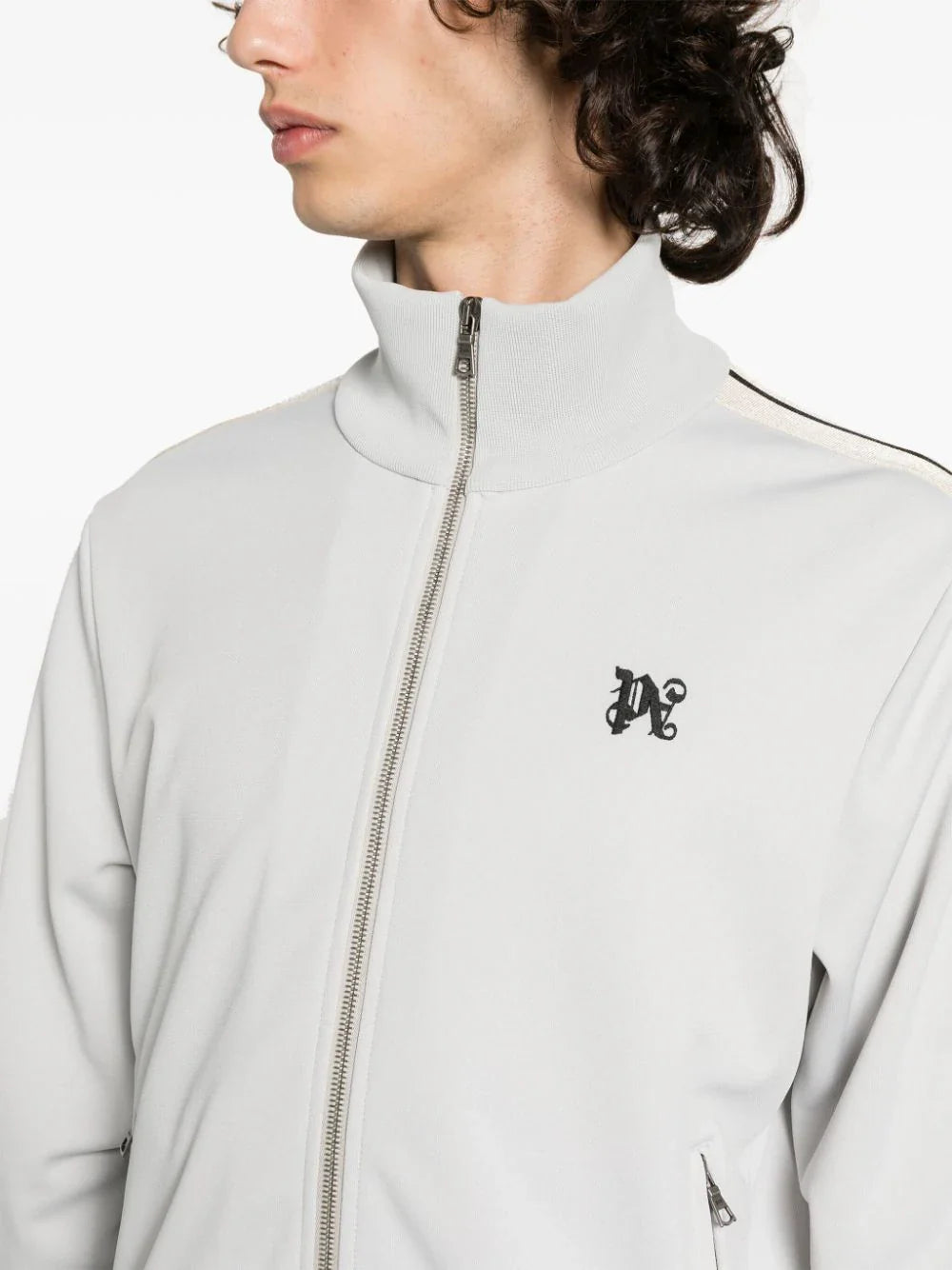 monogram-embroidered track jacket