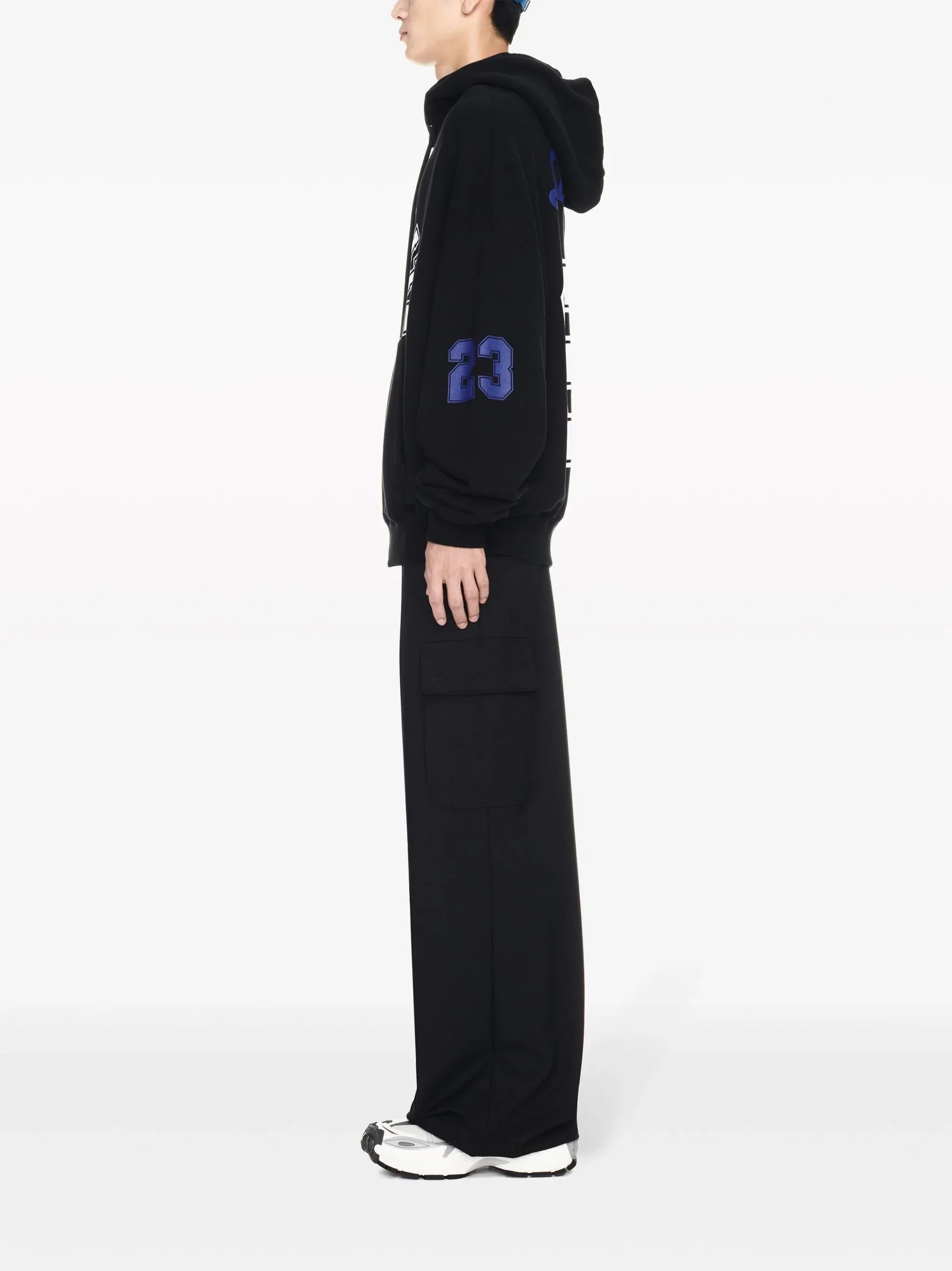 Football Print Cotton Hoodie by Off-White - bottegalusso: Premier Destination for Modern Luxury Menswear