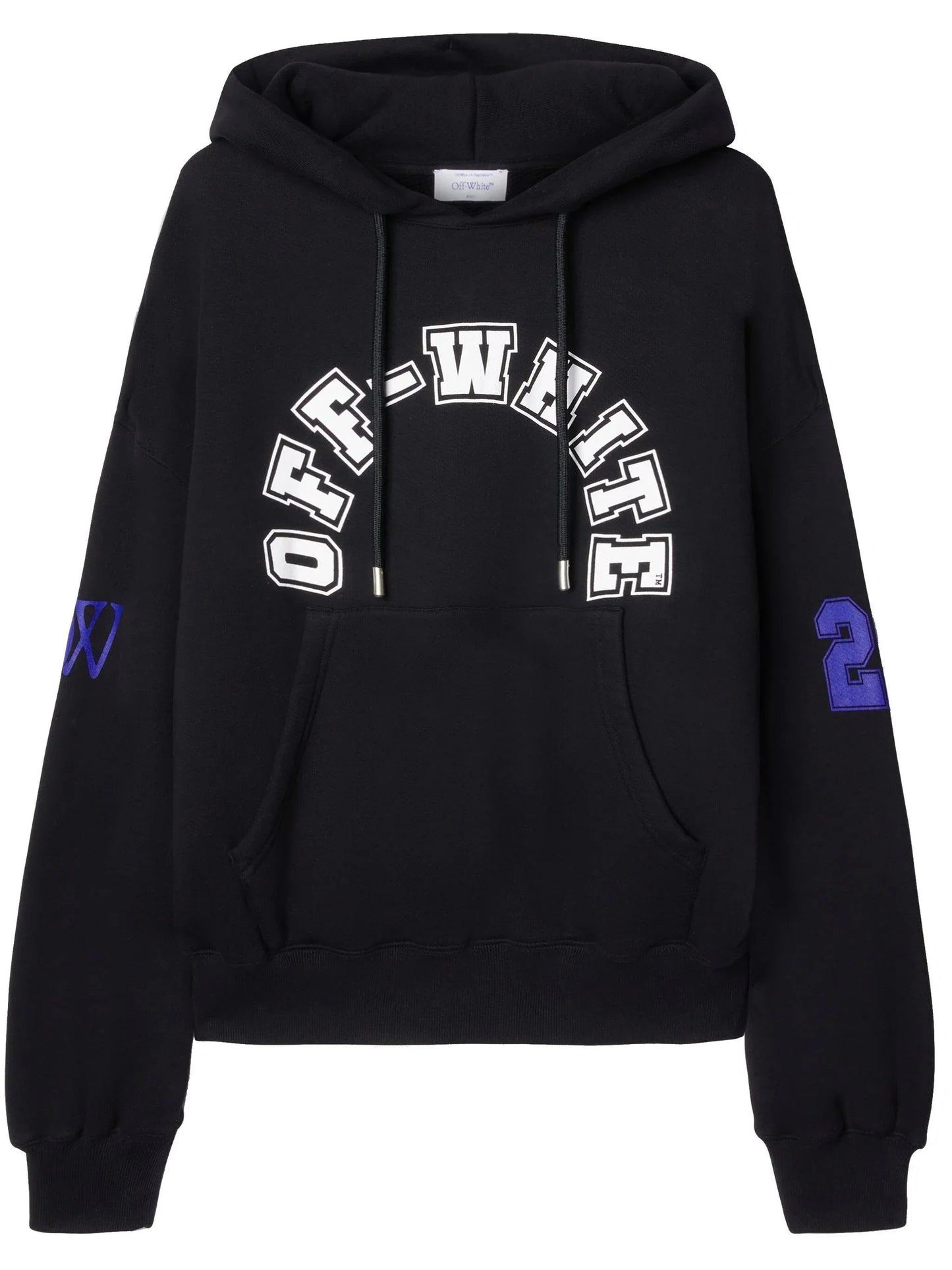 football print cotton hoodie by off-white - bottegalusso: premier destination for modern luxury menswear