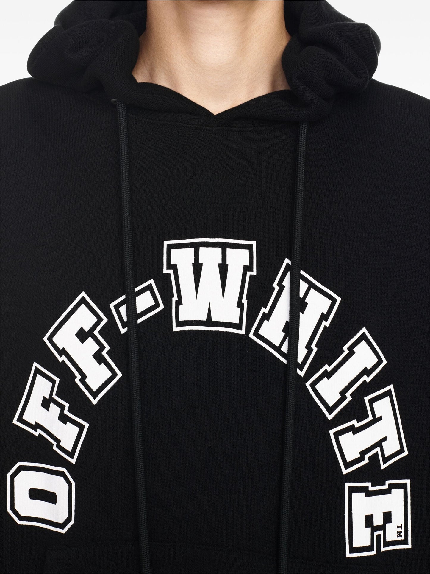 football print cotton hoodie by off-white - bottegalusso: premier destination for modern luxury menswear