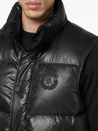 Logo-embroidered padded gilet