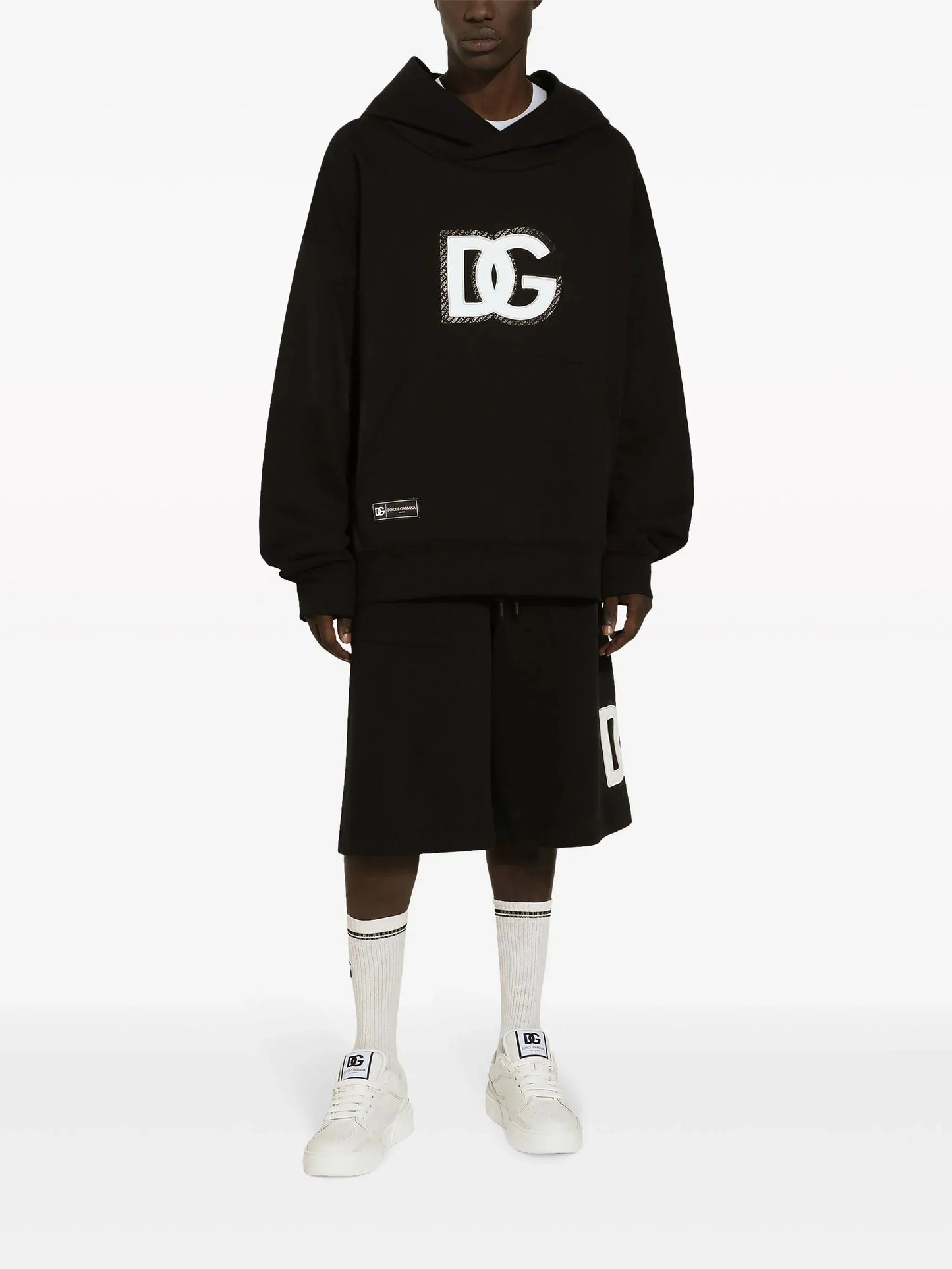 logo appliqué jersey hoodie by dolce & gabbana - bottegalusso: premier destination for modern luxury menswear