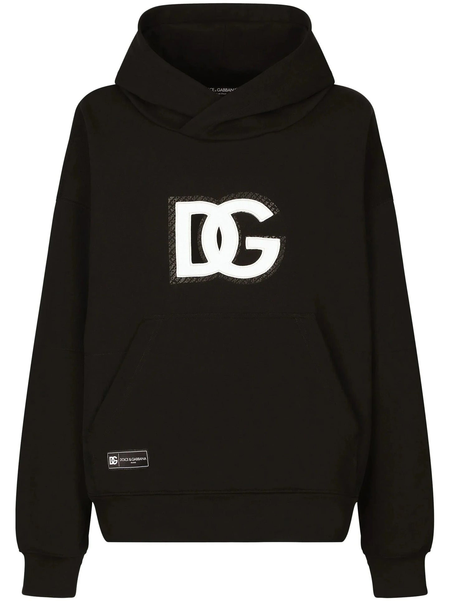 logo appliqué jersey hoodie by dolce & gabbana - bottegalusso: premier destination for modern luxury menswear