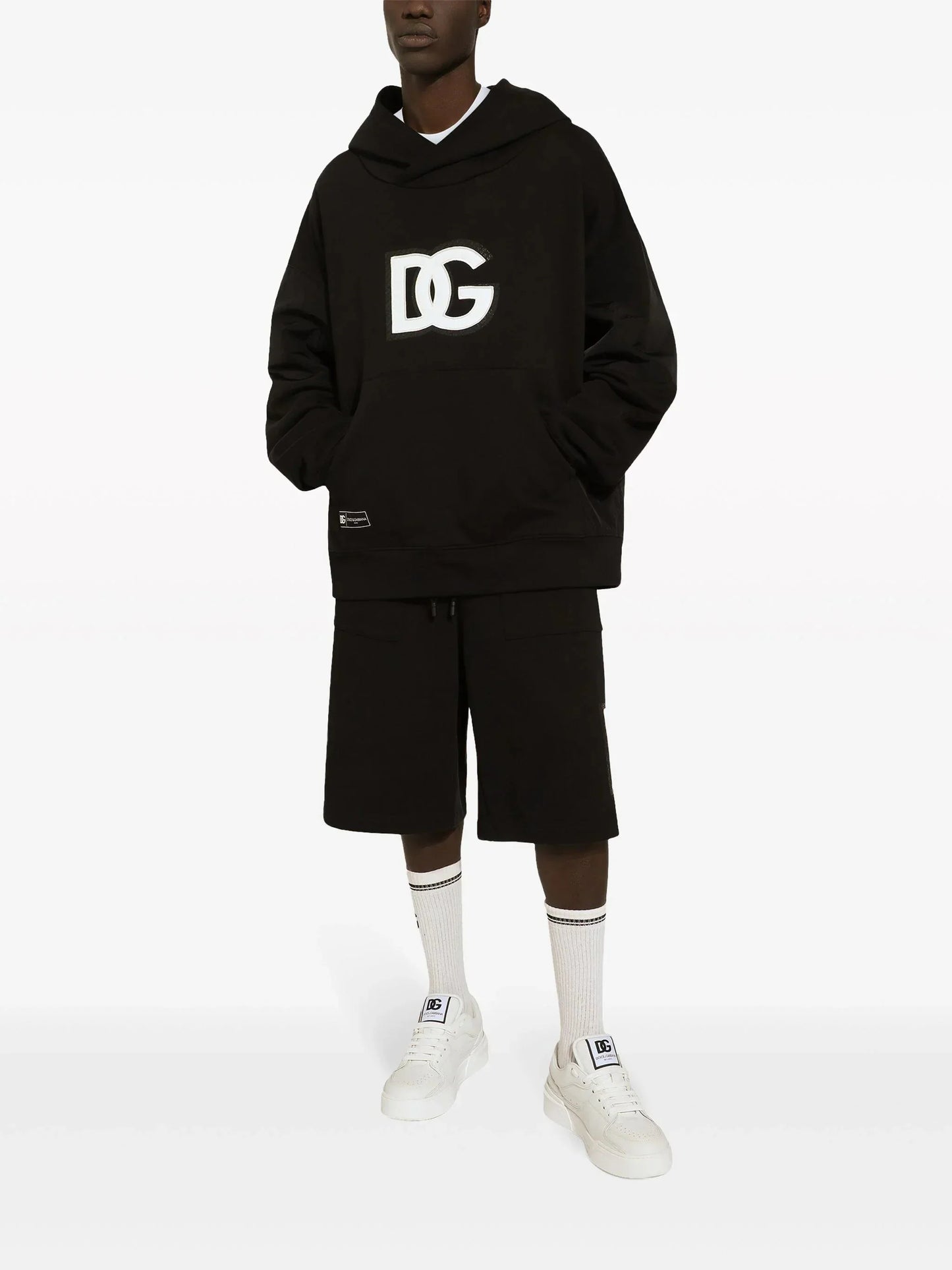 logo appliqué jersey hoodie by dolce & gabbana - bottegalusso: premier destination for modern luxury menswear