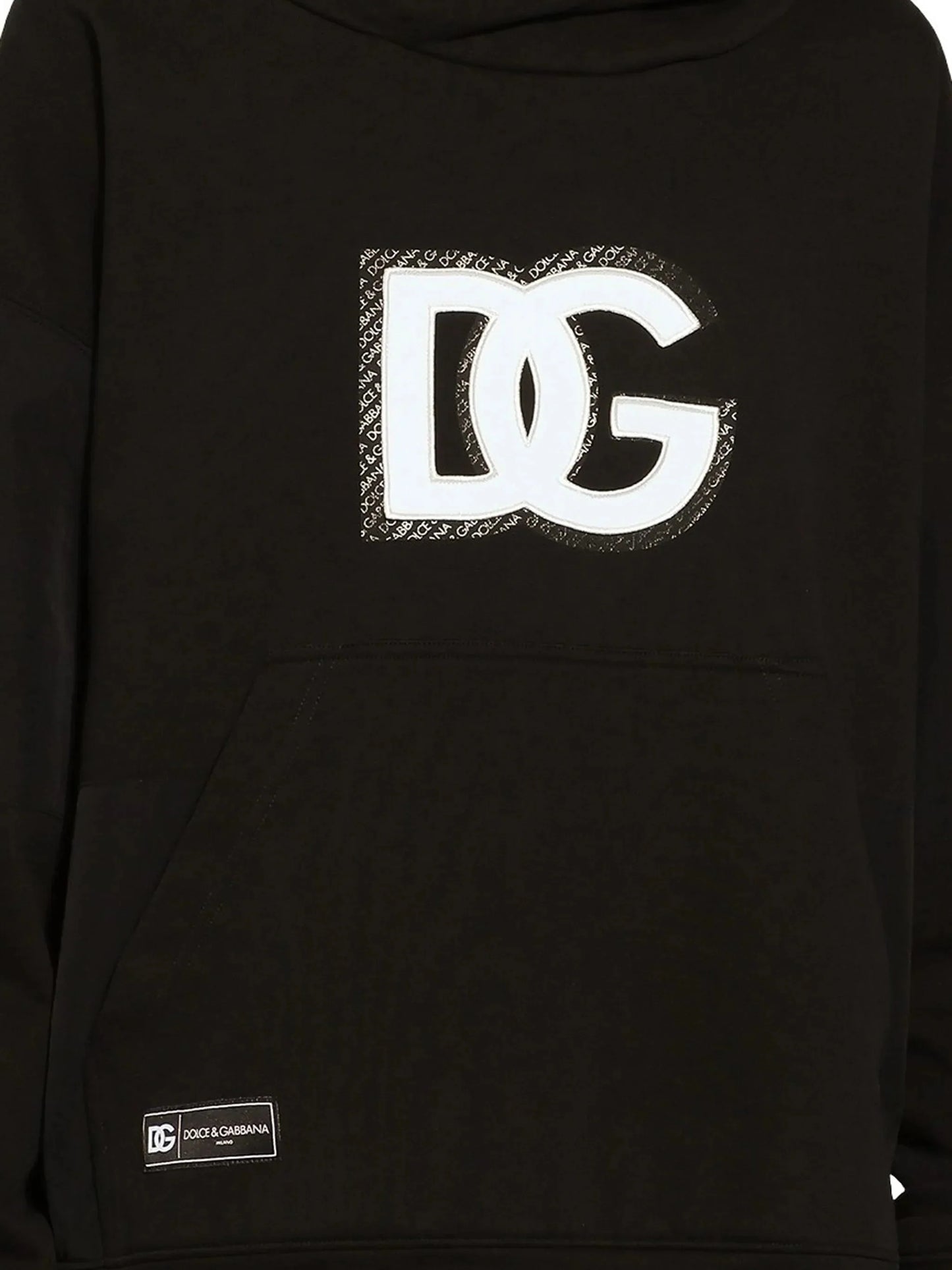 logo appliqué jersey hoodie by dolce & gabbana - bottegalusso: premier destination for modern luxury menswear