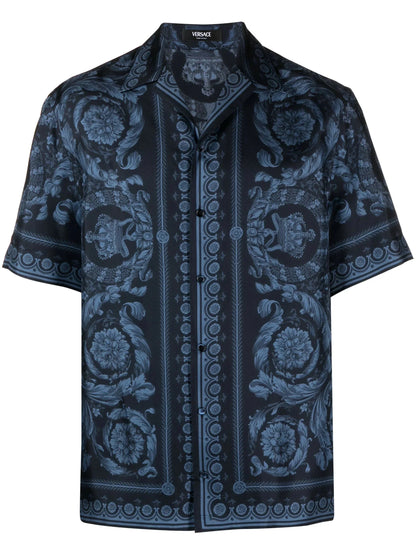 Barocco Print Silk Shirt