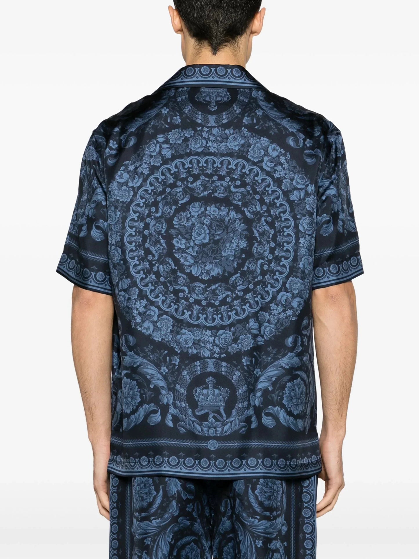 barocco print silk shirt