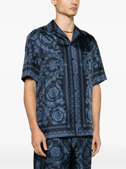 Barocco Print Silk Shirt