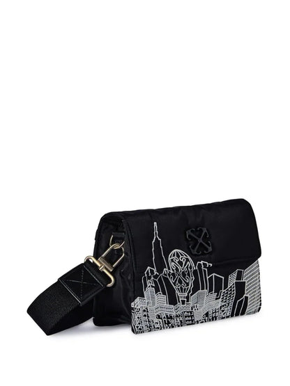 Soft Jitney 1.4 NY Skyline Arrow-plaque shoulder bag