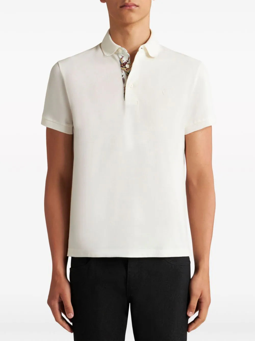 embroidered cotton polo shirt