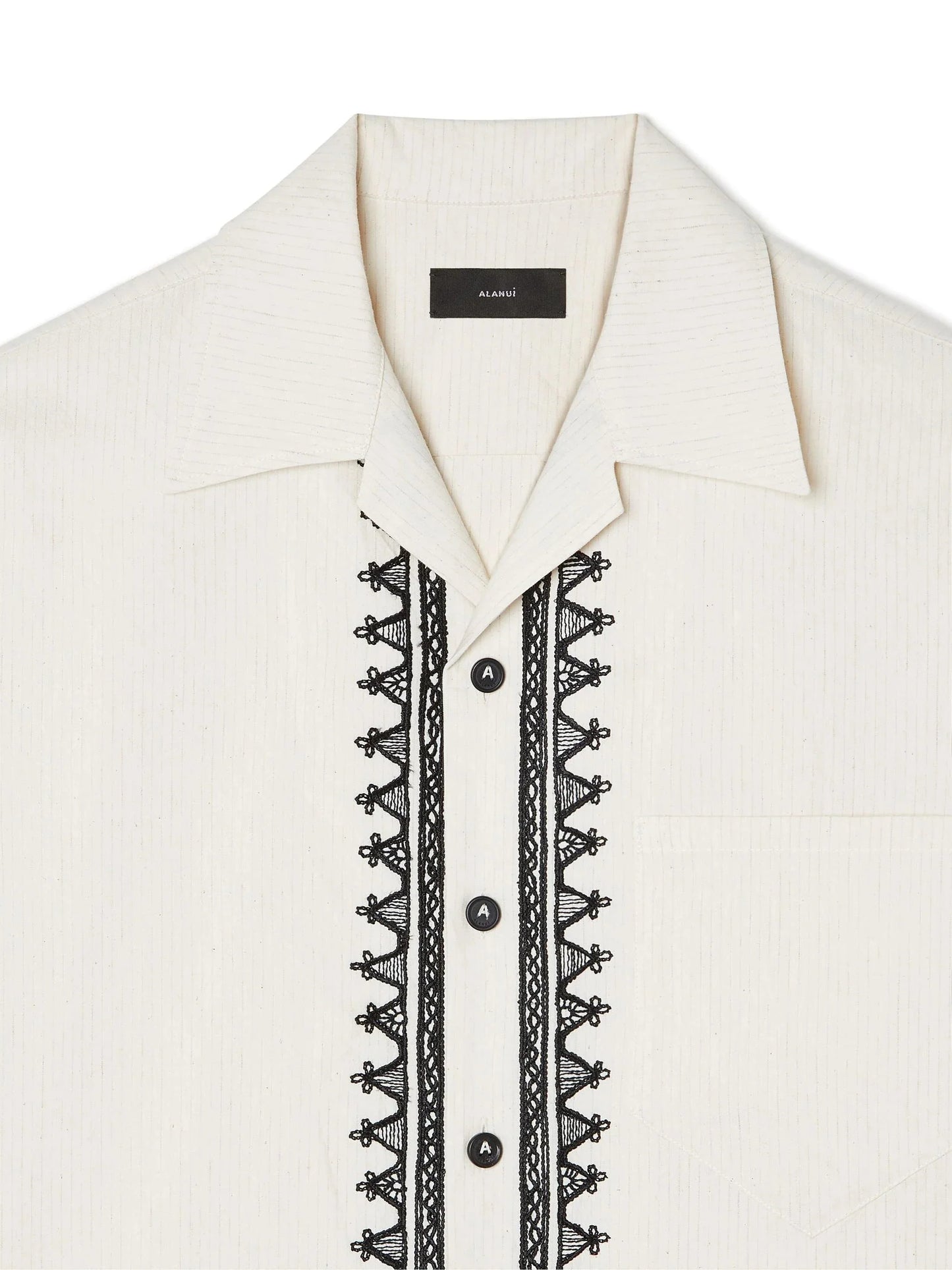 akasha embroidered edge shirt