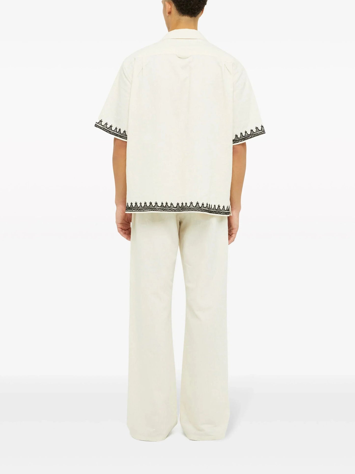 akasha embroidered edge shirt