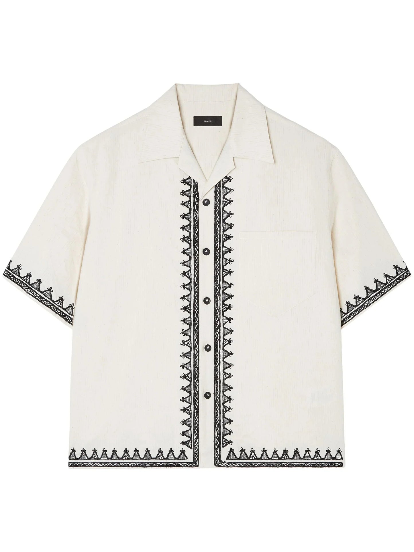 akasha embroidered edge shirt