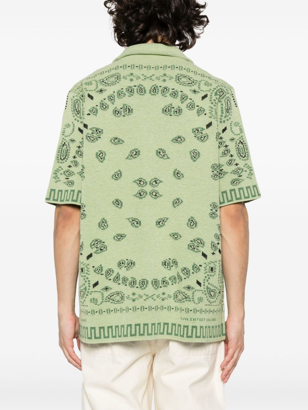 bandana-jacquard cotton shirt