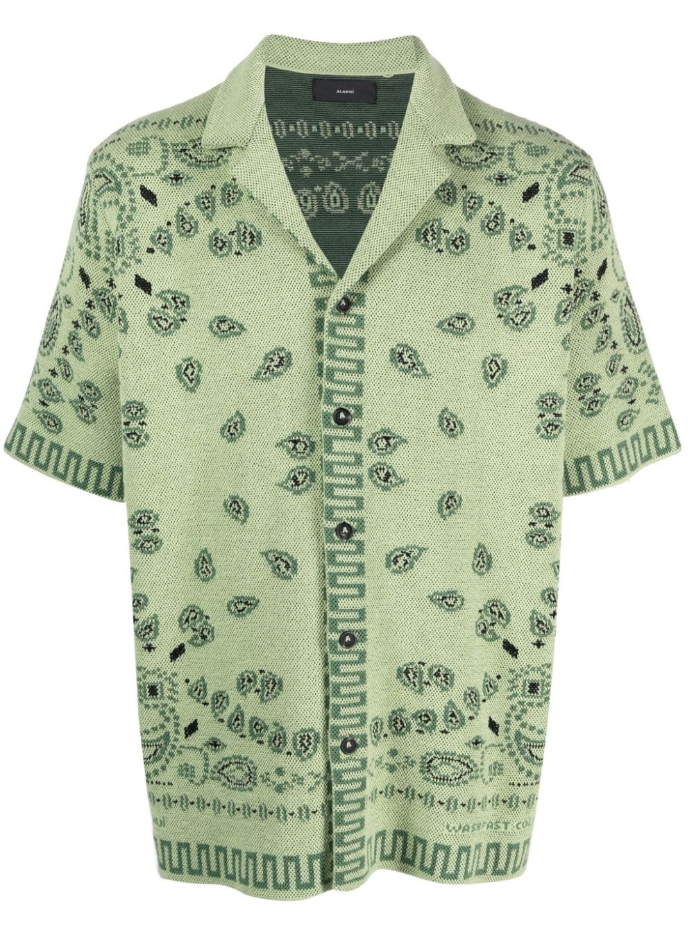 bandana-jacquard cotton shirt