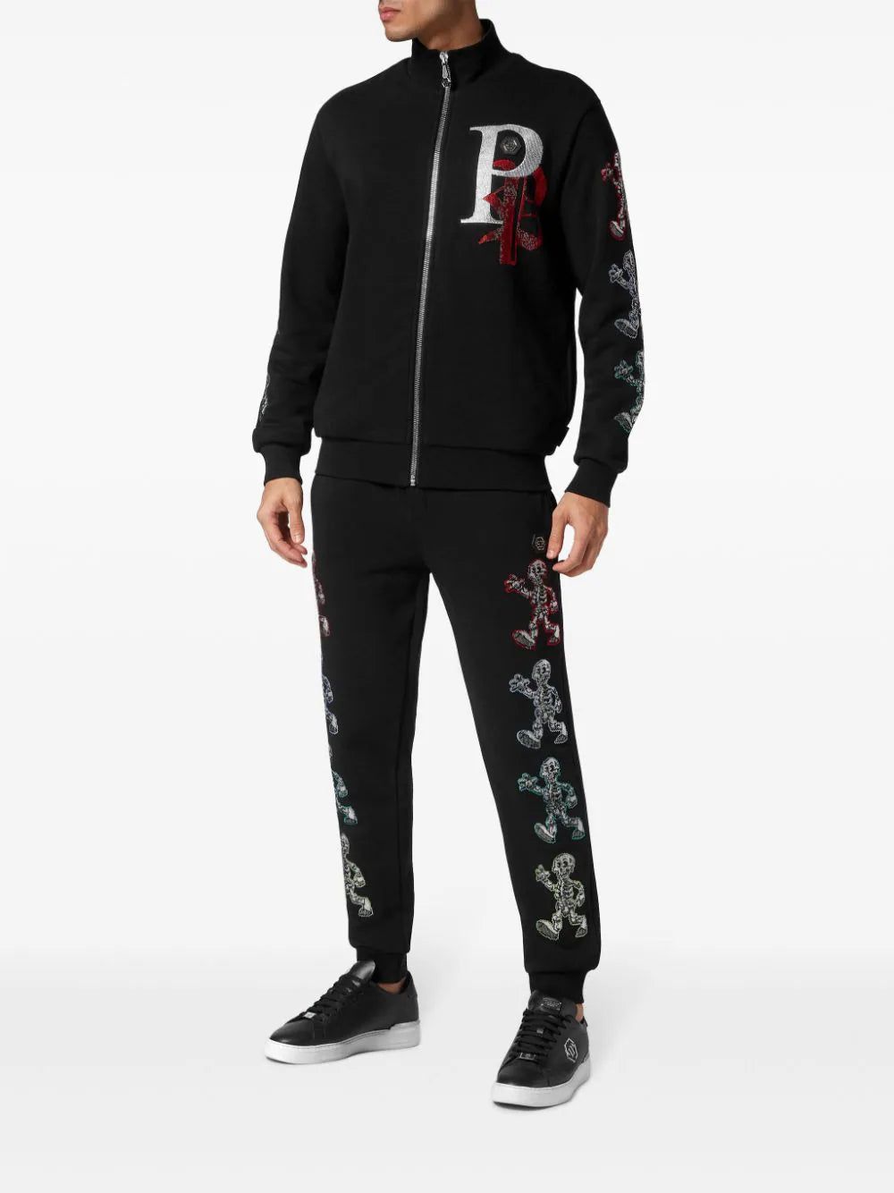 skeleton-appliqué tracksuit