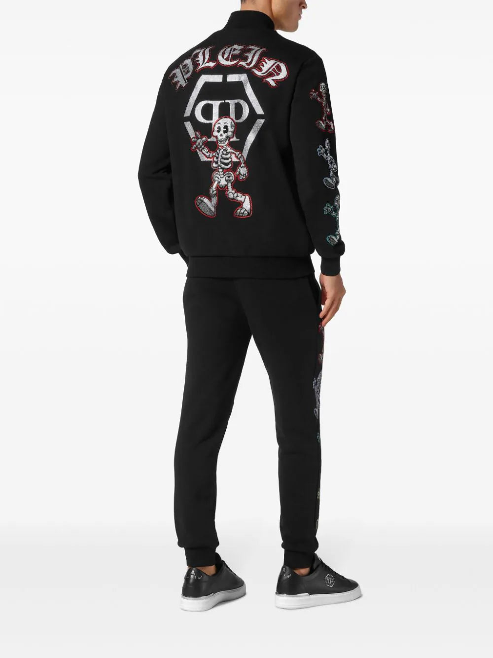 skeleton-appliqué tracksuit