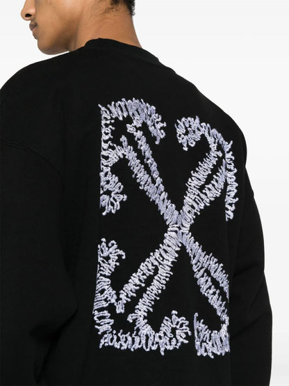 Logo-embroidered cotton sweatshirt