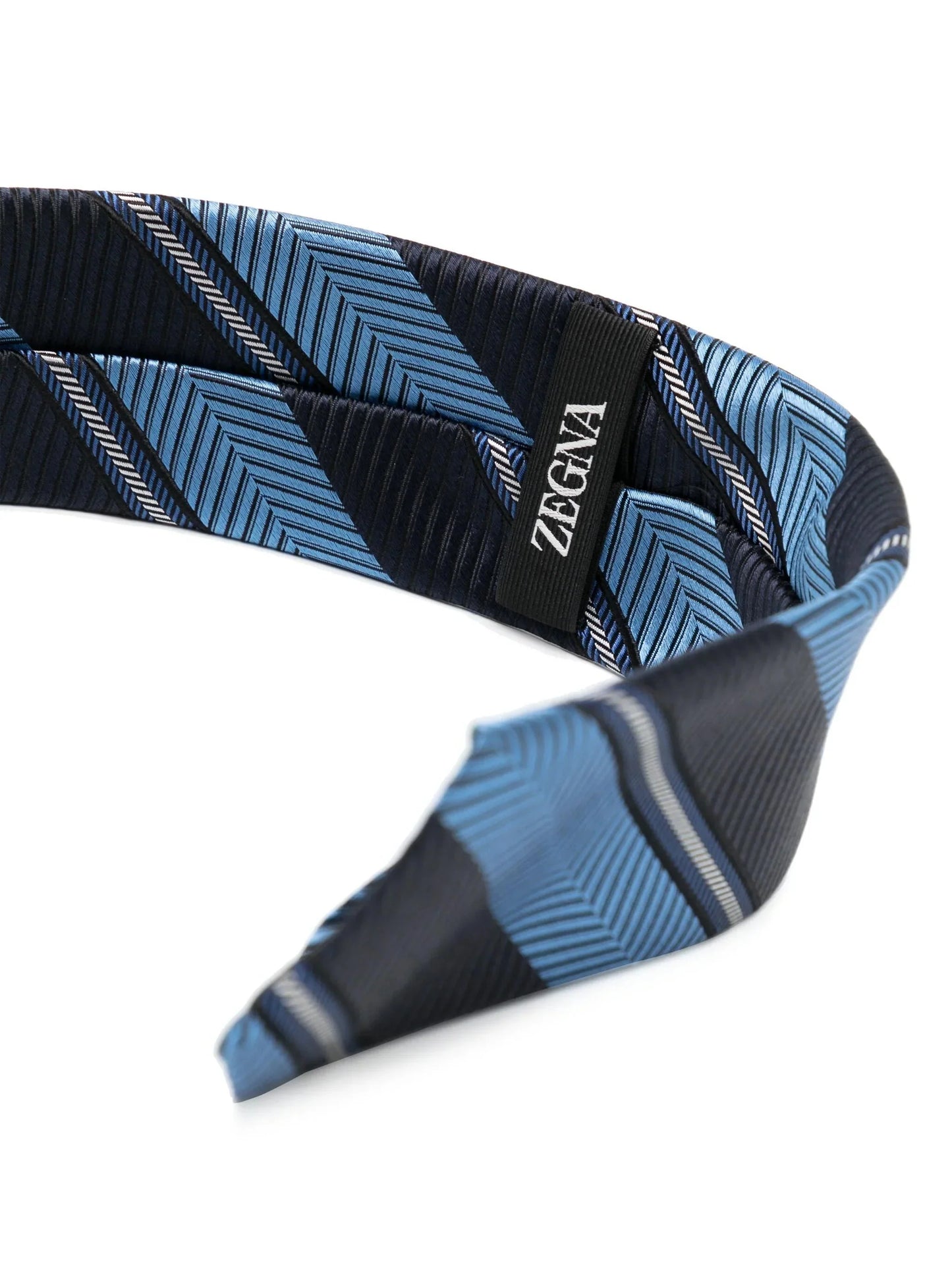 striped silk blend tie by zegna - bottegalusso: premier destination for modern luxury menswear