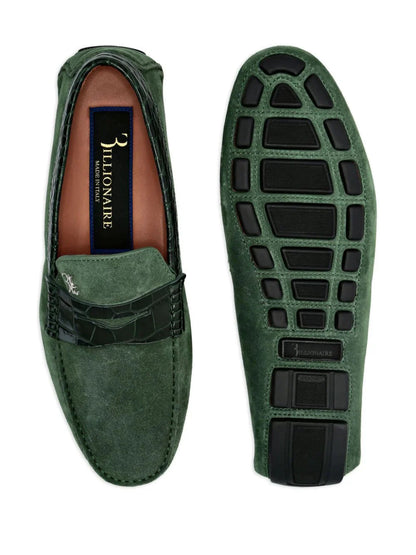 Crocco suede loafers