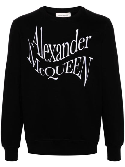 Logo-embroidered cotton sweatshirt