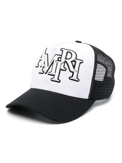 Amiri Staggered logo-embroidered cap