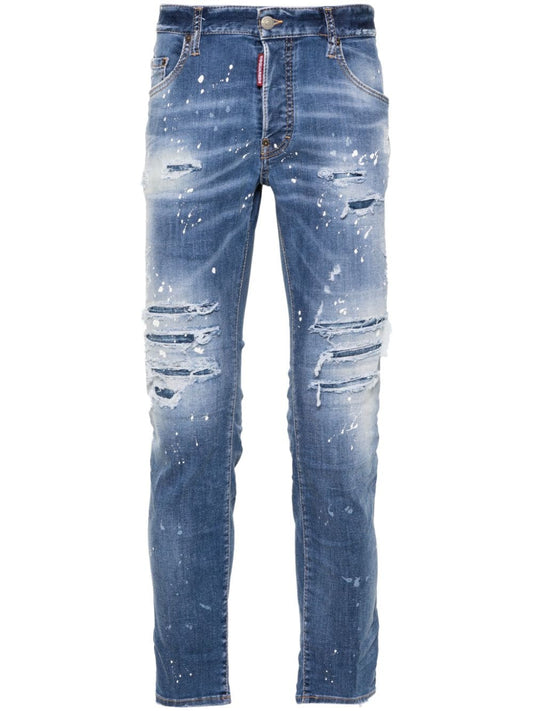 Skater mid-rise slim-fit jeans