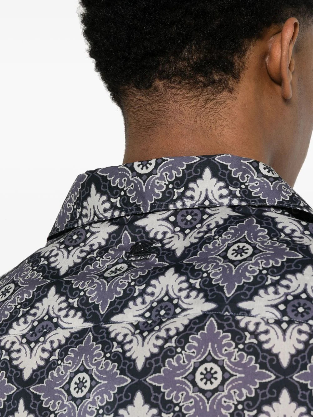 abstract-print cotton shirt