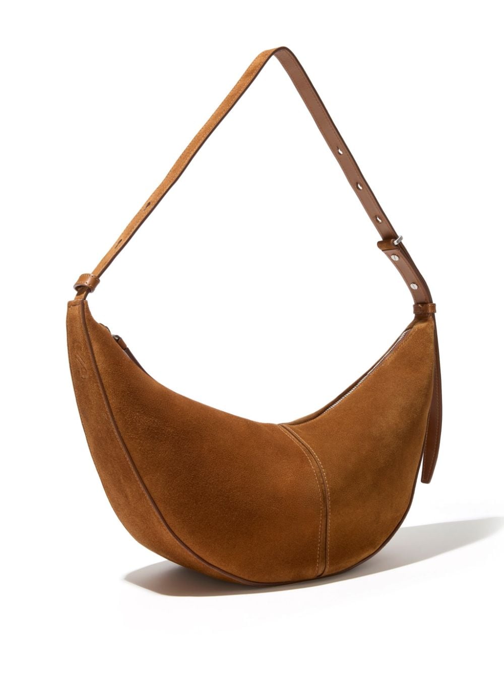 slide suede shoulder bag