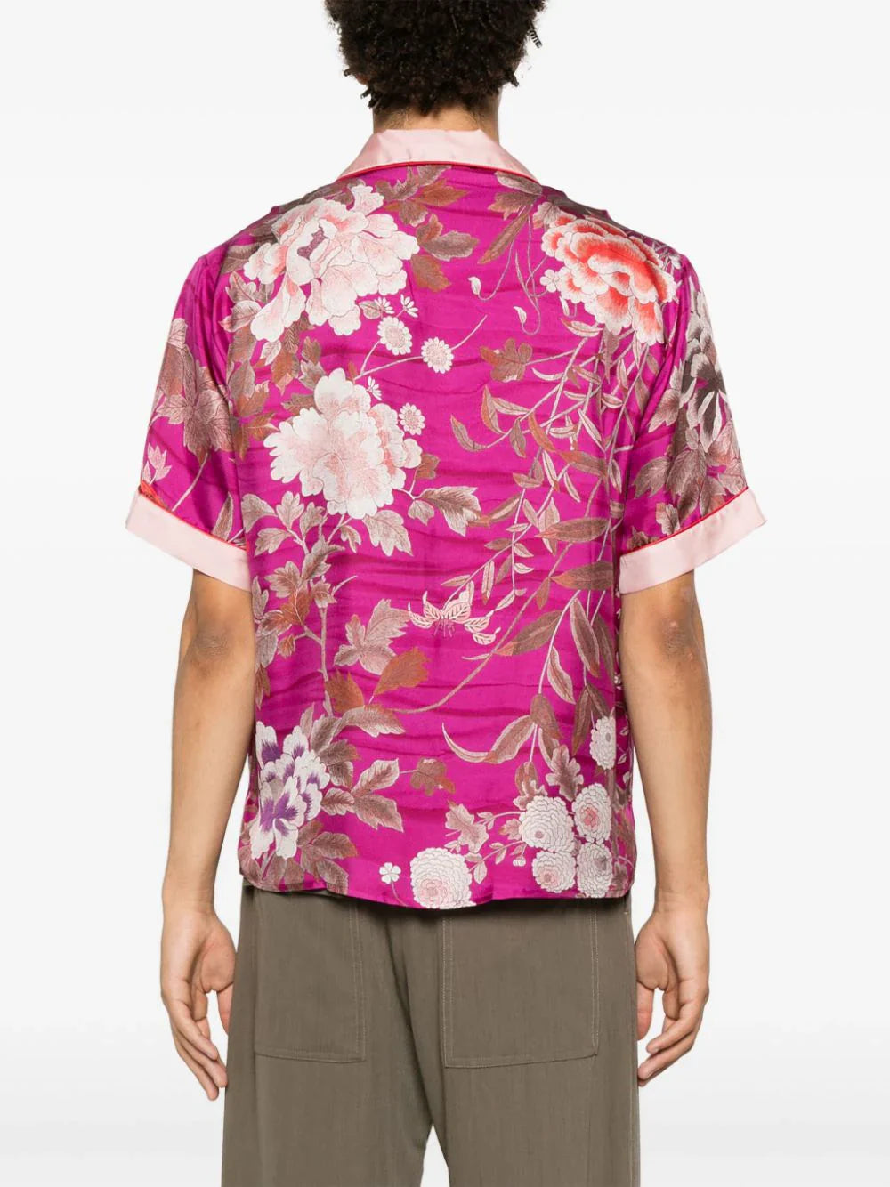 aloe floral-print silk shirt