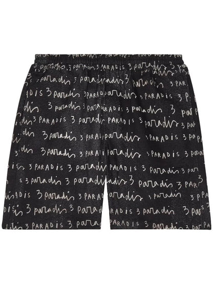 Logo-print poplin shorts