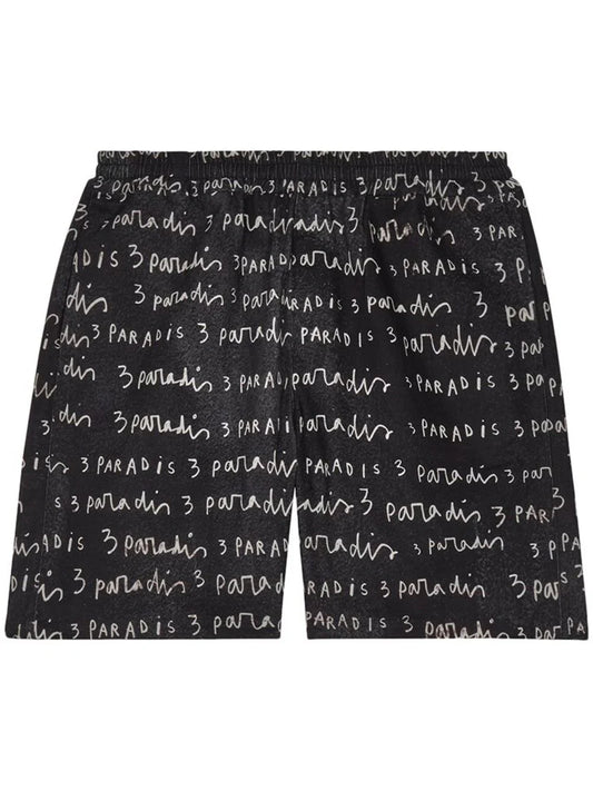 Logo-print poplin shorts