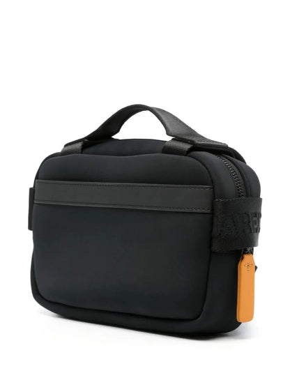 Rubberised-logo strap belt bag