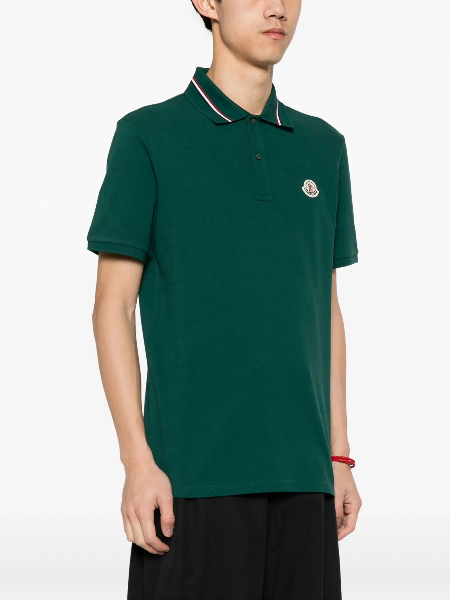 logo-patch polo shirt