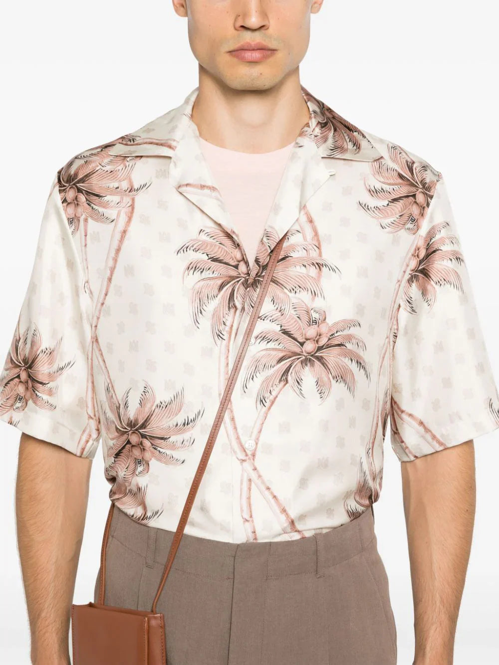 twisted palms silk shirt