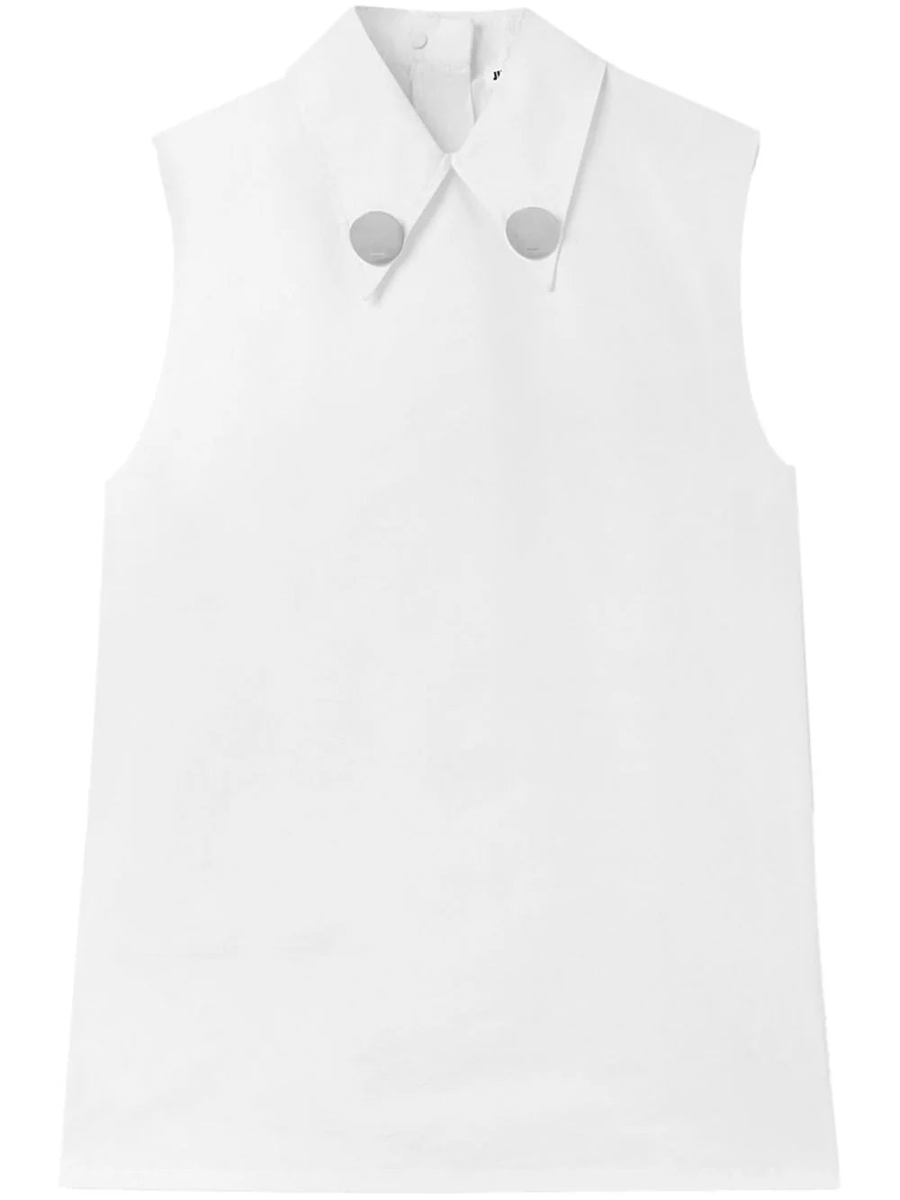 jewel-clip cotton sleeveless shirt