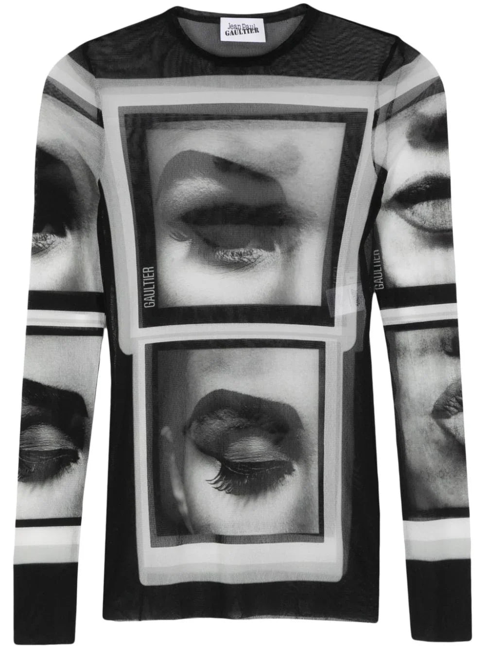 eyes and lips mesh t-shirt