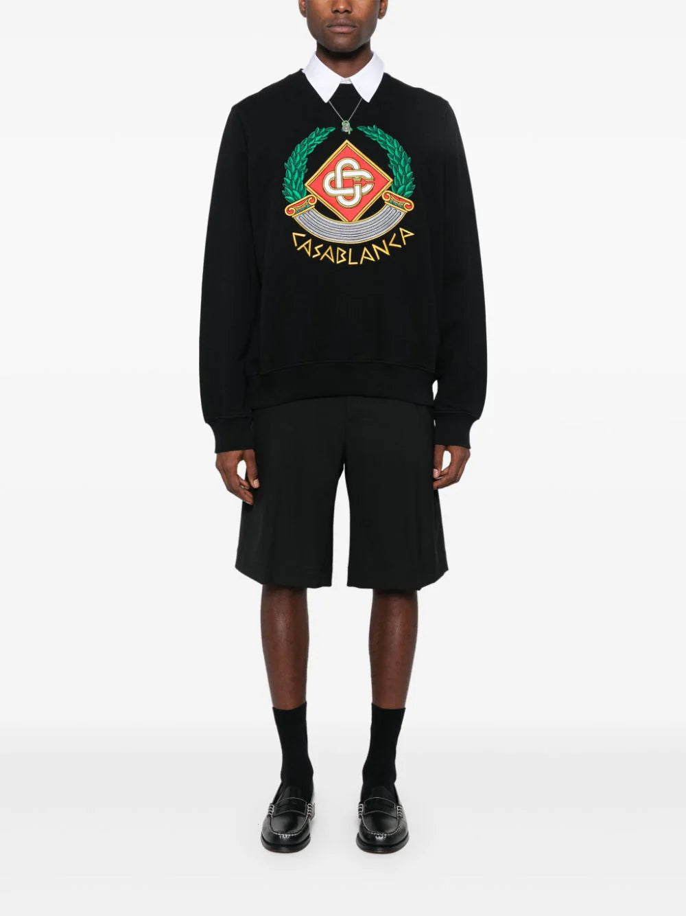 casa crest-embroidered sweatshirt