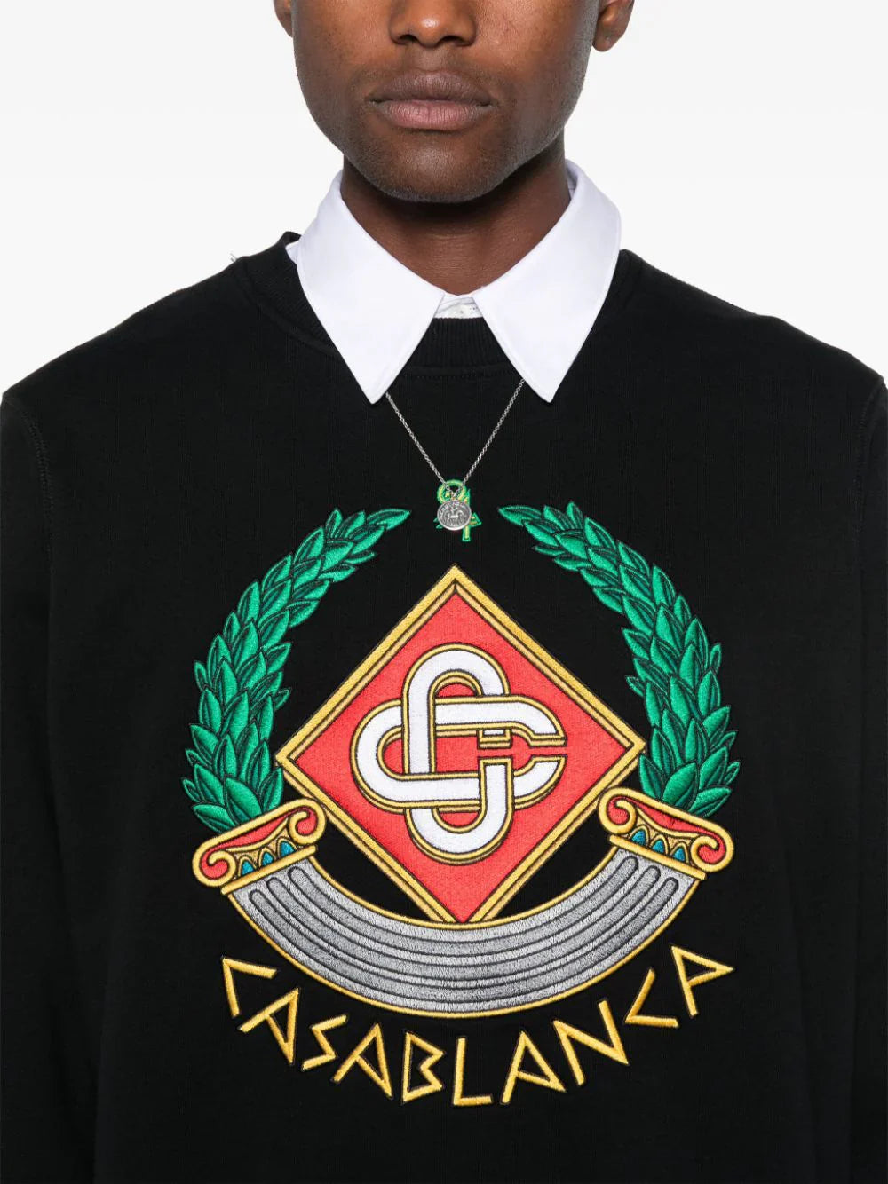 casa crest-embroidered sweatshirt