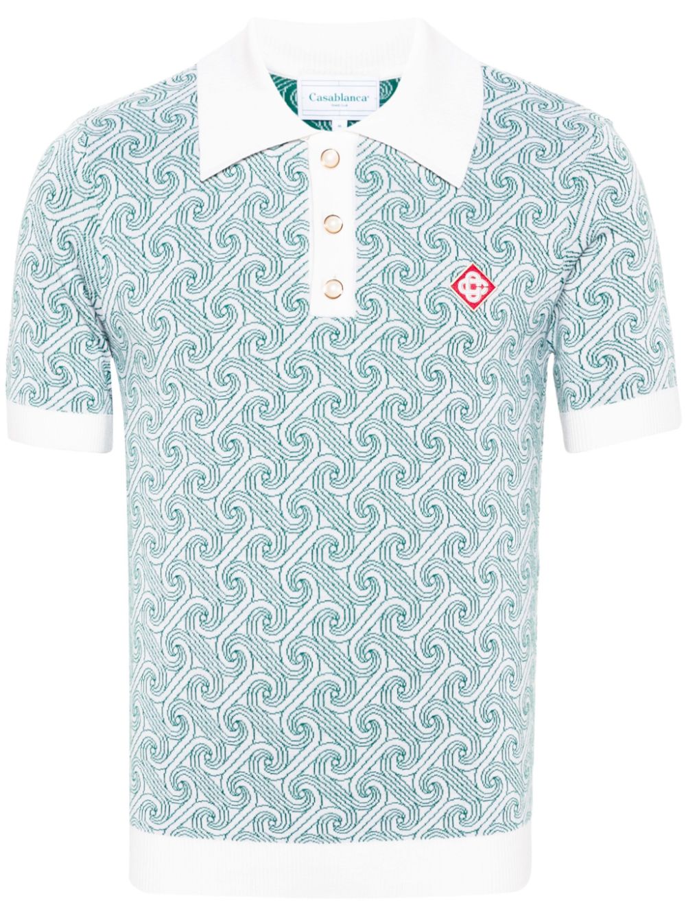 jacquard monogram polo shirt